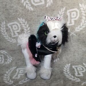 Tini Puppini Plush Dog Tisha Black White Blue Accessories Vintage Y2K